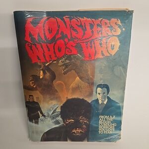 Vintage MONSTERS WHO'S WHO By Dulan Barber (Crescent Books, 1974) HCDJ